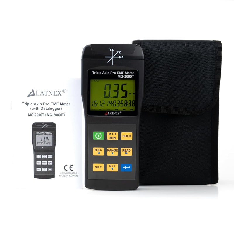 LATNEX® MG-2000TD Triple Axis Gauss Meter with Datalogger