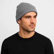 WOREMOR dark grey Knit Beanie providing EMF shielding protection