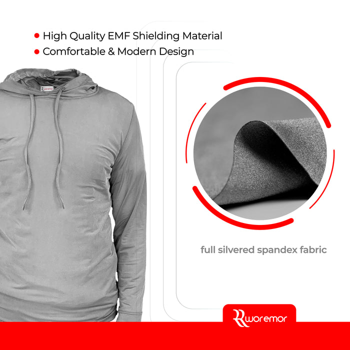 EMF 5G Shielding Hoodie (Silver-Elastic)