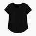 EMF shielding t-shirt – flat lay of black WOREMOR EMF 5G protection shirt for women