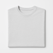 Folded white men's EMF shielding T-shirt made with silver fibres