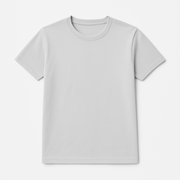 White EMF and 5G shielding T-shirt for men, flat lay front view