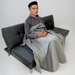 Male model demonstrating the WOREMOR® EMF Protection Blanket