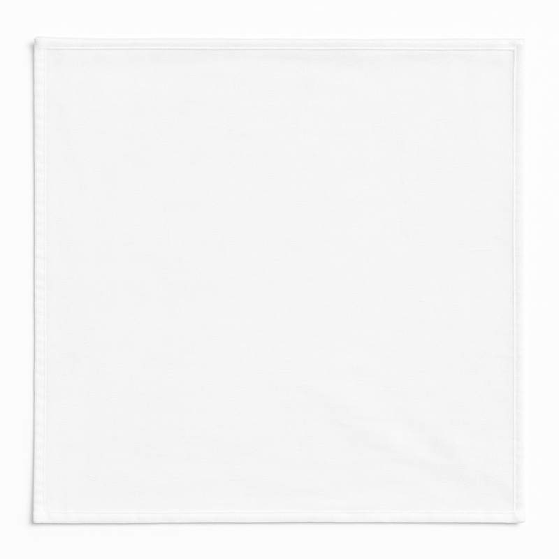 Flatlay of the WOREMOR® Silver Headscarf in white for EMF protection