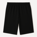 Black EMF shielding shorts laid flat on a neutral background, highlighting sleek design, soft stretch fabric, and low-profile seams for everyday comfort and protection