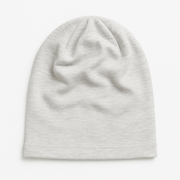 Light gray emf 5g shielding beanie on a white background
