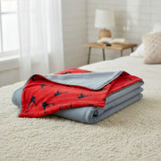 holiday red emf 5g protection blanket