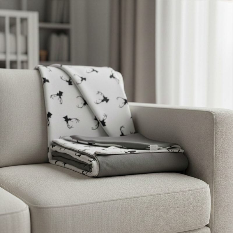 holiday white emf 5g protection blanket