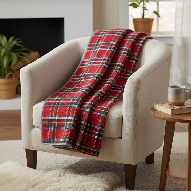 WOREMOR Tartan Pattern RF EMF Protection Blanket For HF & LF With Grounding Kit