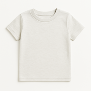 WOREMOR® children’s EMF & 5G shielding T-shirt, flat lay in birch