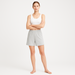 Model wearing birch EMF shielding shorts designed for everyday comfort and EMF protection