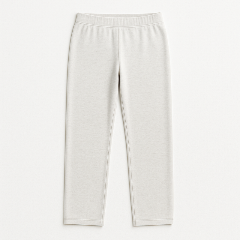 Women's EMF and 5G shielding pants in birch, flatlay view