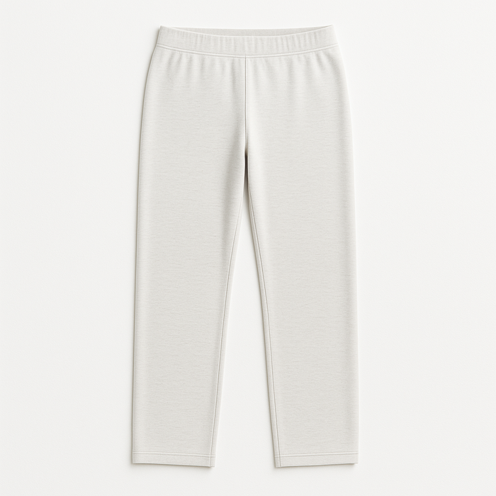 Women's EMF and 5G shielding pants in birch, flatlay view