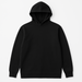 Unisex Back view flat lay of WOREMOR Active EMF 5G Shielding Hoodie in black