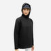 Woman wearing WOREMOR Active EMF 5G Shielding Hoodie in black