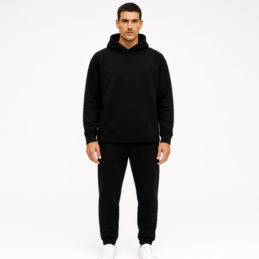 Man wearing WOREMOR Active EMF 5G Shielding Hoodie in black