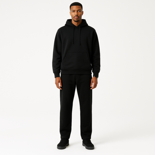 WOREMOR Lightweight Unisex EMF and 5G Shielding Hoodie in Black shown on male models