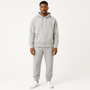 WOREMOR Lightweight Unisex EMF and 5G Shielding Hoodie in Light Heather Grey shown on male models
