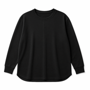 WOREMOR Flat lay of oversized black EMF shielding shirt, featuring silver fabric for protection from EMF and 5G