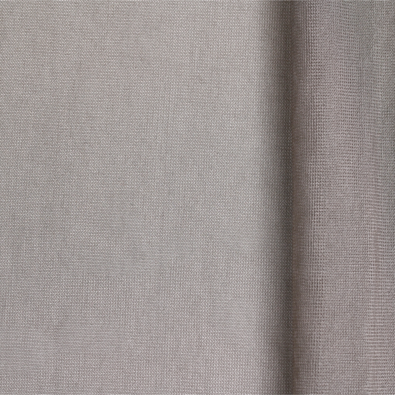Close-up of WOREMOR® SilverWeave silver conductive mesh weave and texture