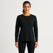 WOREMOR® Female model wearing black EMF and 5G shielding long-sleeve shirt