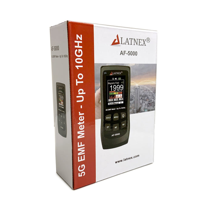 LATNEX® All-in-One 5G EMF Meter AF-5000 Box