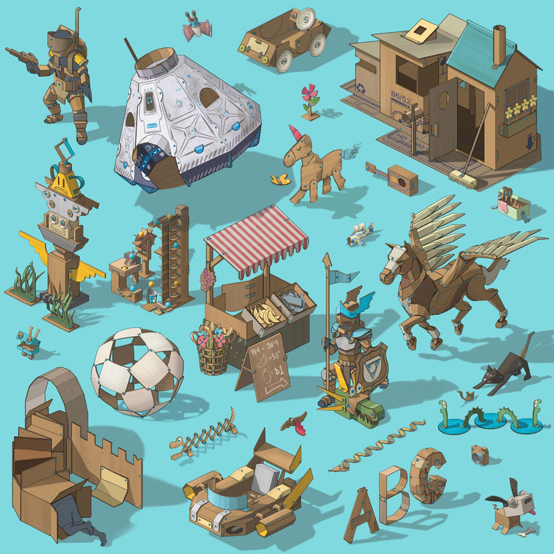 Makedo Discover - Ultimate Cardboard Construction Kit 5+