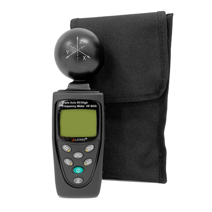 Latnex HF-B3G: Triple Axis RF/High Frequency Meter with Soft Pouch Case