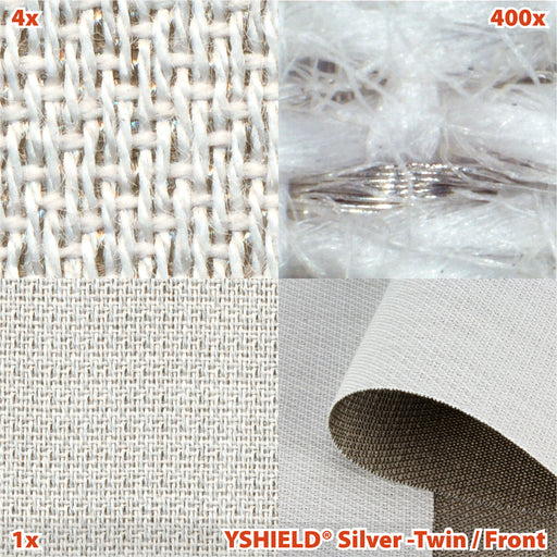 HF+LF - Silver Twin Shielding Fabric/Front
