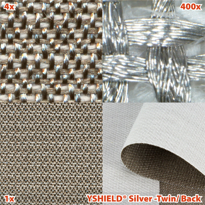 HF+LF - Silver Twin Shielding Fabric/Back